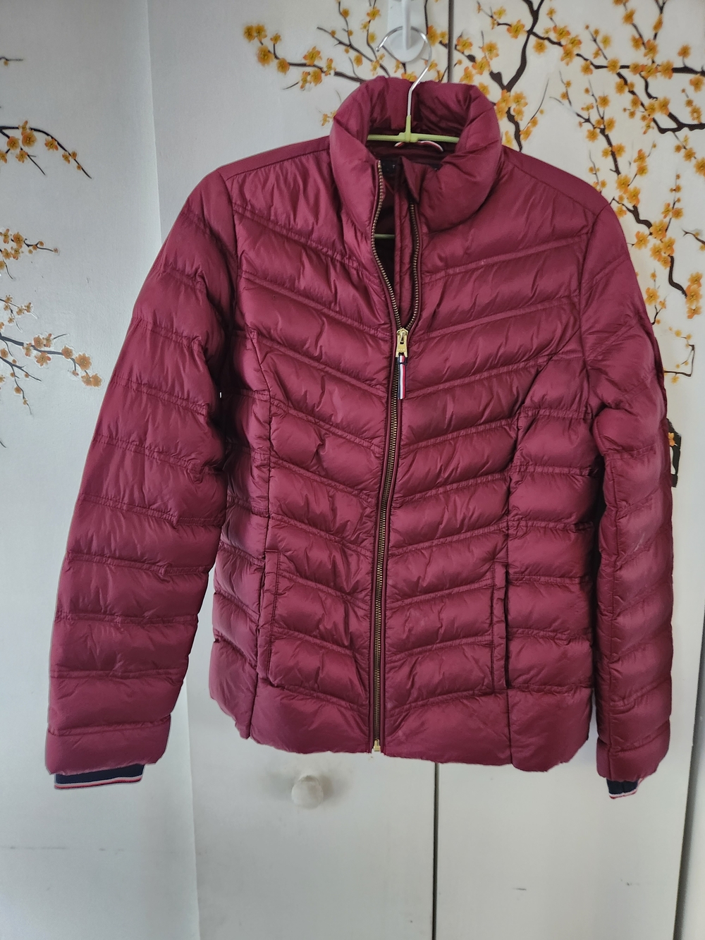 Tommy Hilfiger Quilted Puffer Jacket - Burgundy